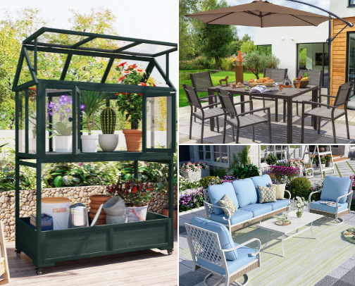 Outdoor patio vibes cover photo collage