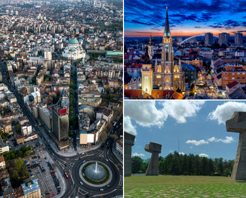 My favourite places in Serbia cover photo collage
