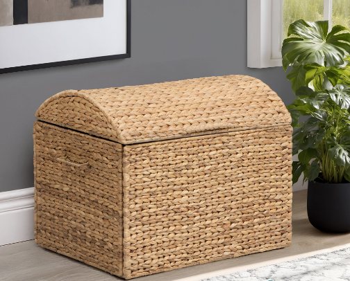 My ultimate guide to styling with chunky water hyacinth baskets and furniture cover photo collage