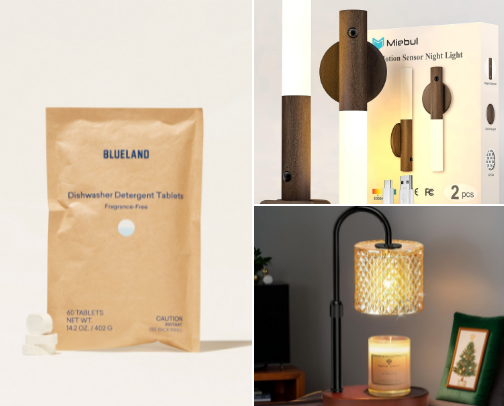 cozy + clean home essentials🕯️ cover photo collage