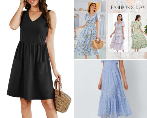 Amazon Steals🎀 Romantic Summer Looks – Easy, Breezy & Beautiful 🌸 cover photo collage