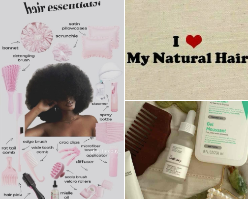 Skin care for acne prone skin
And hair care for type 4C🧖🏾‍♀️ cover photo collage