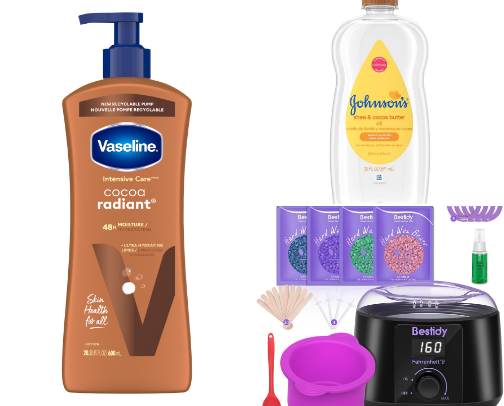 Body care for smooth, glowy skin cover photo collage