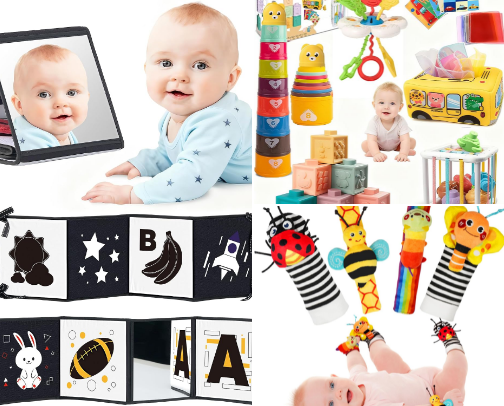 Baby & kids educational toys cover photo collage