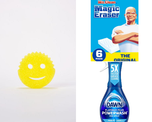 Cleaning products cover photo collage