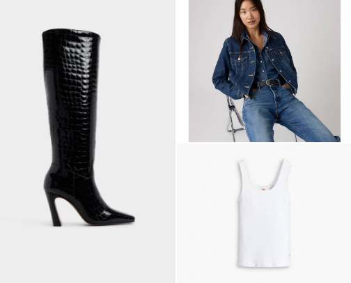 Shop The Look - High-gloss croc-embossed cover photo collage