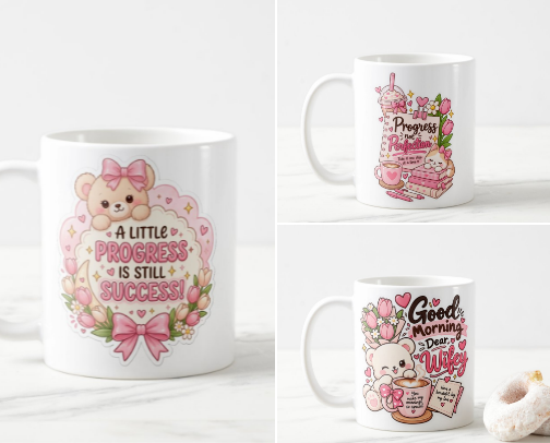 Mugs for Women Who Main-Character Their Whole Life cover photo collage