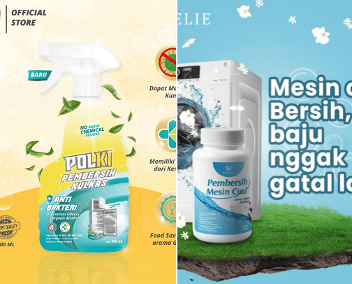 Polki pembersih kulkas dan kompor cover photo collage