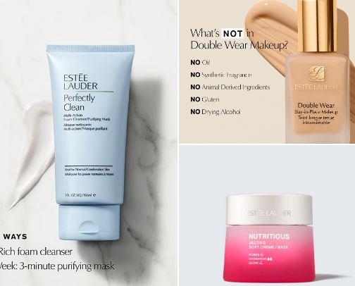 Estée Lauder - Hot selling items cover photo collage