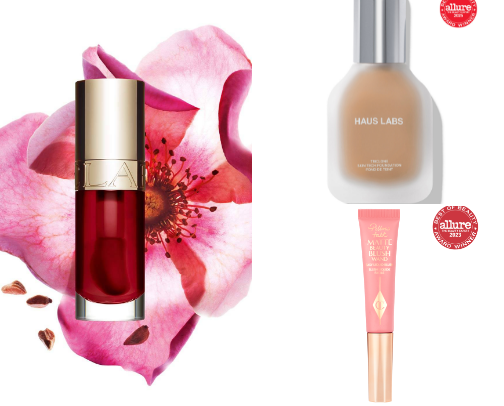 Beauty products cover photo collage