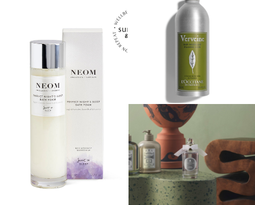 Bath bubbles essentials cover photo collage