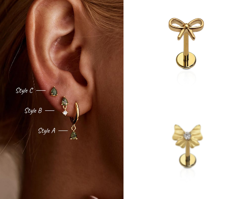 Flat Back Earrings cover photo collage