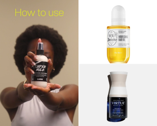 fave hair care products cover photo collage