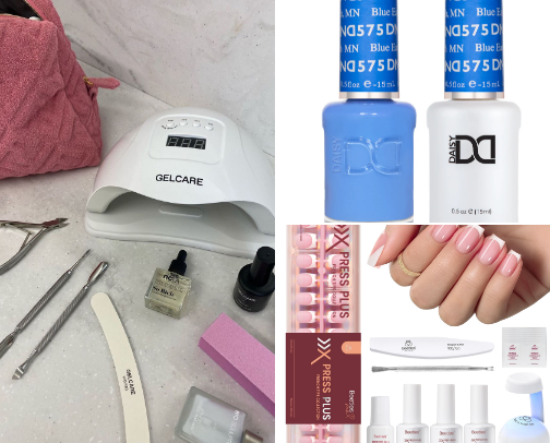 DIY nail supplies for salon results 💅🏼 cover photo collage