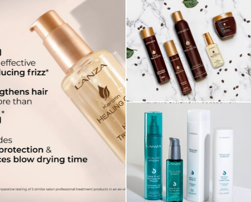 Lanza Keratin cover photo collage