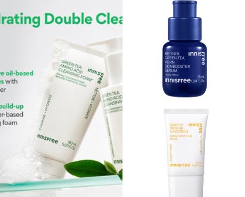 Wonyoung skincare products cover photo collage