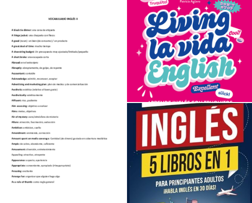 Download - Guia complementaria para 101 truquitos para speak English de una vez por todas [101 Tricks to Speak English Once and for All]: El libro definitivo para aprender ingles [The Definitive Book to Learn English] cover photo collage