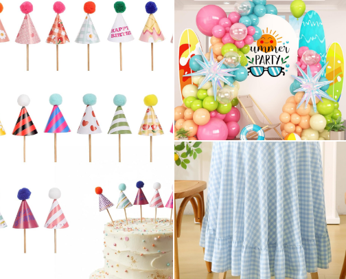 Whimsical birthday party✨ cover photo collage
