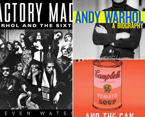 Books about Andy Wahol cover photo collage