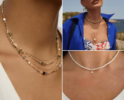 Necklaces cover photo collage