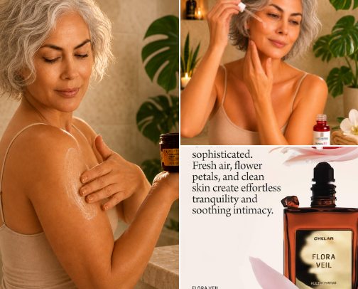 Skincare for  females 50+ cover photo collage