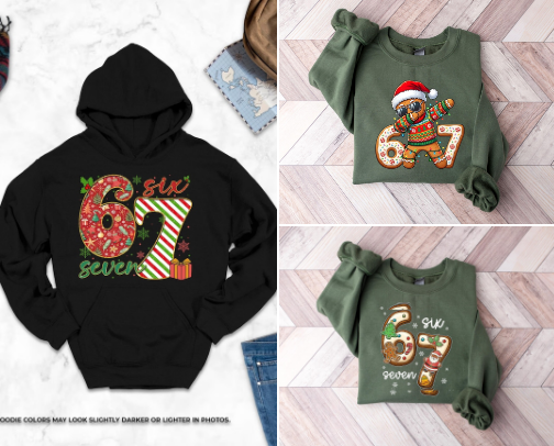 VIRAL 6 7 MEME Christmas HOODIES,Ornaments AND MORE cover photo collage