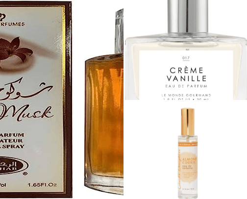 Affordable Gourmand fragrances cover photo collage