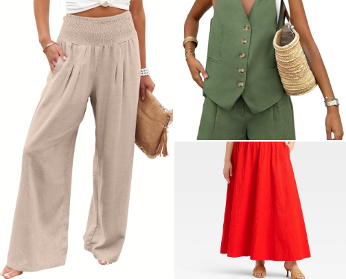 Summertime Flowy for Tall Mid Size Curvy ladies cover photo collage
