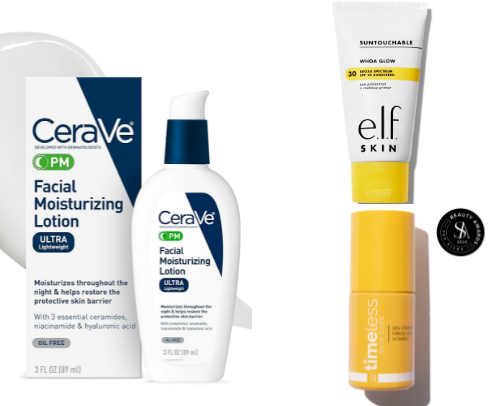 My favorite cheap drugstore skincare for mature and acne prone skin cover photo collage