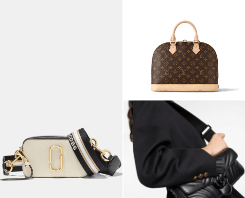 Designer handbags cover photo collage
