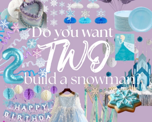 Do you want TWO build a snowman? cover photo collage