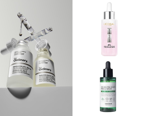 The Weekly Reset: Exfoliating & Recovery Serums cover photo collage