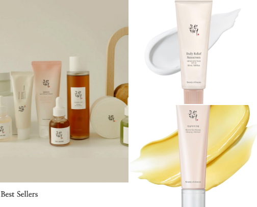 beauty skincare (beauty of joseon and centella) cover photo collage