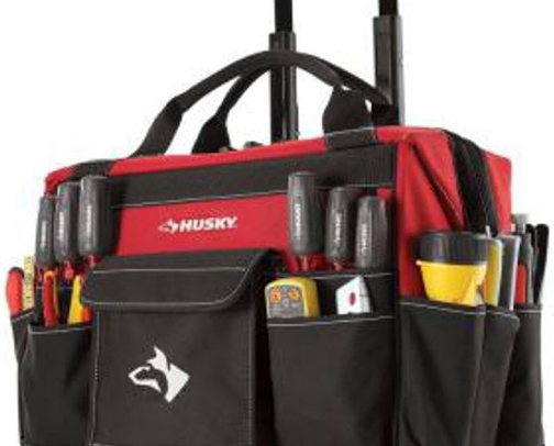 Husky rolling tool bag cover photo collage