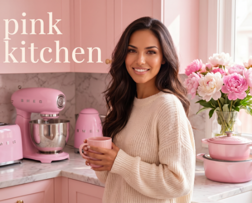 Pink Kitchen Essentials 🎀 | Aesthetic Pink Appliances & Viral Kitchen Finds cover photo collage
