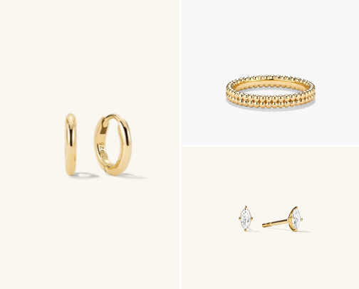 Aesthetic Gold Jewelry cover photo collage