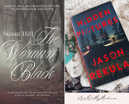 Spooky book recs cover photo collage
