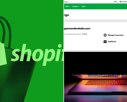 Digital e-commerce cover photo collage