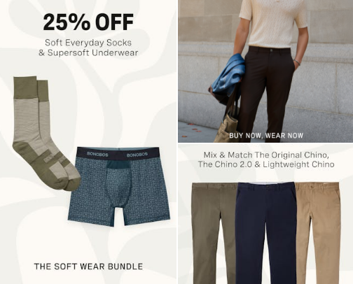 Bonobos clothing (clothing that you desire and perfectly fit for everyday use) cover photo collage