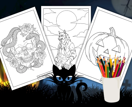 Adult Coloring Pages cover photo collage