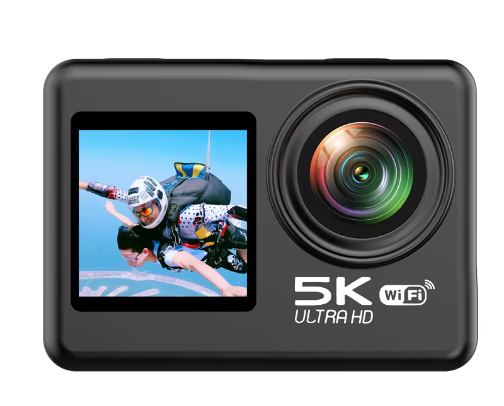 5K Sport Camera 30 fps Front n Rear Dual Color Screen Wifi Video Selfie EIS Anti-shake iP68 30m waterproof sports action camera cover photo collage