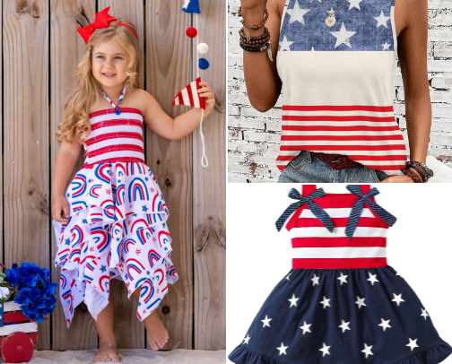 4th July Outfits cover photo collage
