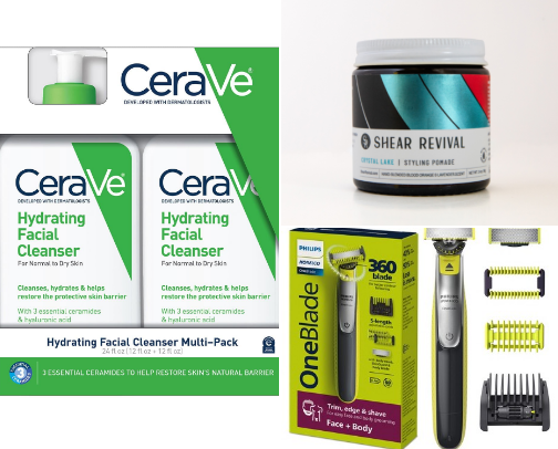 Men's Personal Care Essentials, Hair and Body cover photo collage