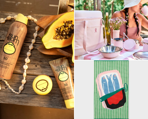 Beach Essentials from a Beach Bum cover photo collage