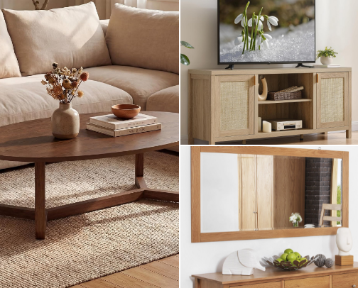 Japandi Style Living Room cover photo collage