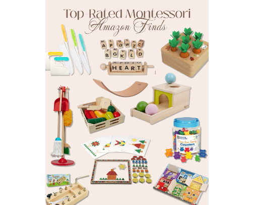 Top Rated Montessori Amazon Finds cover photo collage