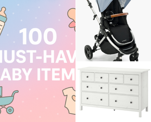 100 Baby Must-Haves You’ll Actually Use in the First Year 👶🏼✨ cover photo collage