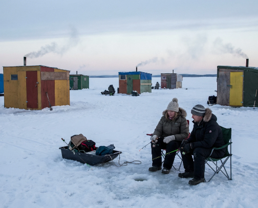 Michaels Ice Fishing Shanty cover photo collage