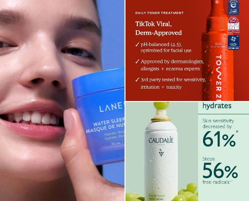 skincare must haves - dry skin cover photo collage