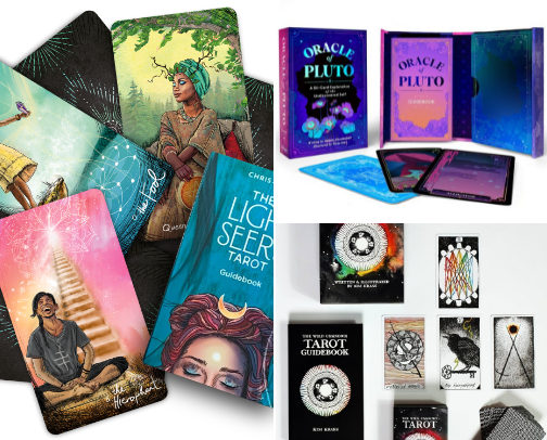 My Shelf of Tarot & Oracle Card Decks cover photo collage